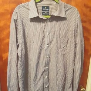 Stafford striped button down shirt 17.5